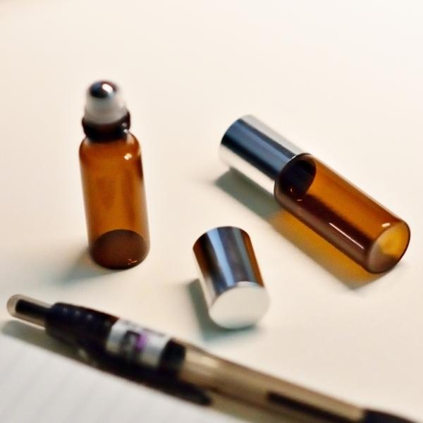 휴대용 소분 갈색 유리 롤온 공병 3ml