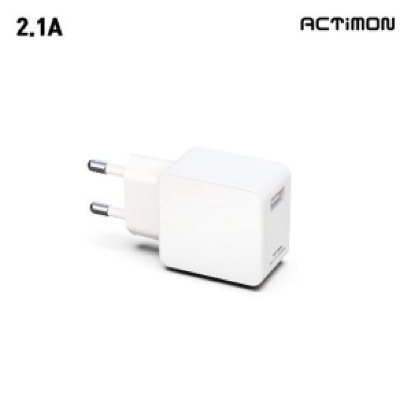 가정용 충전기 2.1A USB1포트 엑티몬 가정용 충전기 2.1A USB 1포트 MON-211-T1 케이블 미포함