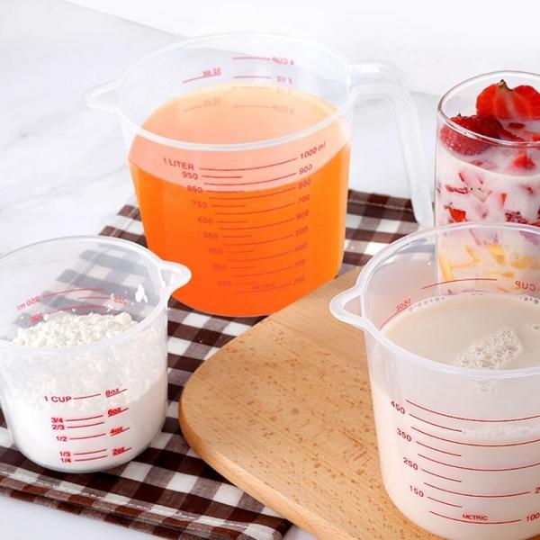 주방 플라스틱 베이킹 제과 제빵 계량 손잡이 비커 비이커 컵 250ml 500ml 1000ml 1L 3종 세트 M10589