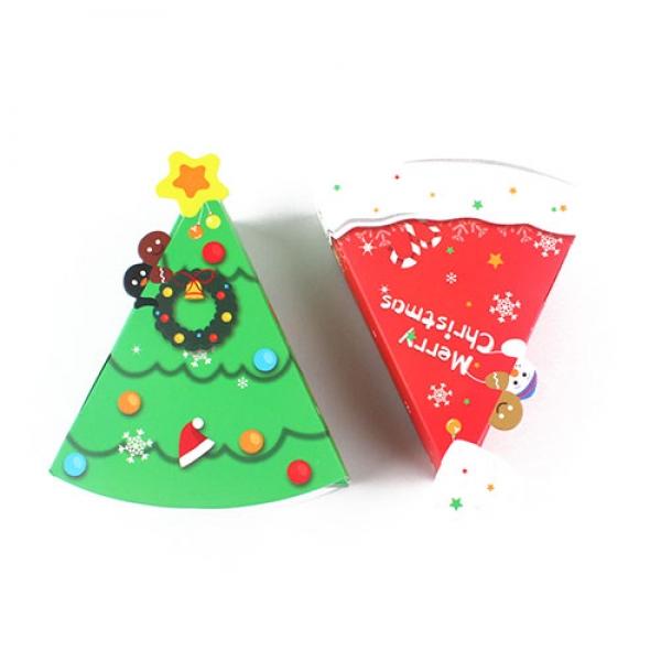 127C] 크리스마스 조각케이크 선물상자 (2p) (12개세트)