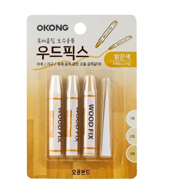 오공 우드픽스 목재흠집 보수 밝은색 3색입