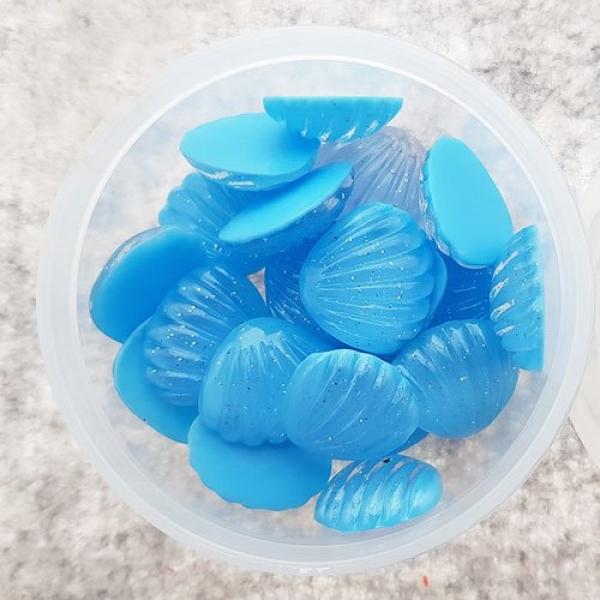 (T-474) 20x22mm 조개파츠 블루 (약 25g/약 20개) | 토단몰(도매)
