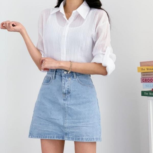 링클 루즈핏 블라우스