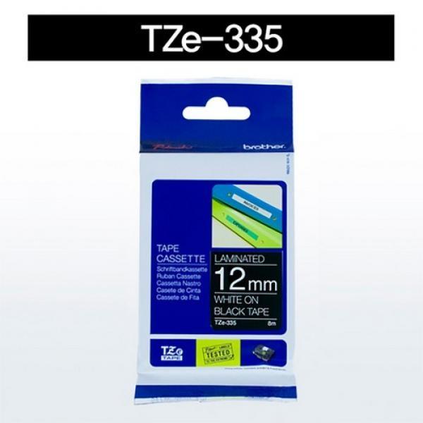 브라더 테이프카트리지(TZe-335 12mm 흑색 흰색문자)