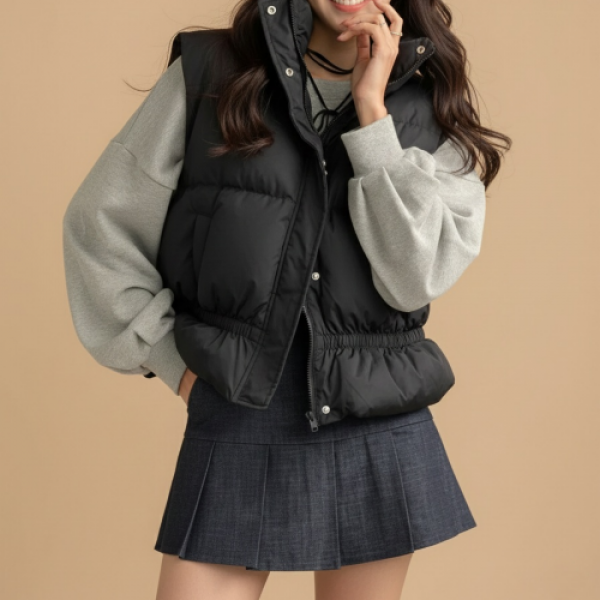숏 패딩 베스트
