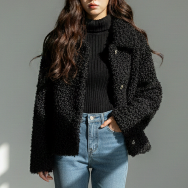 보아 뽀글이 숏자켓