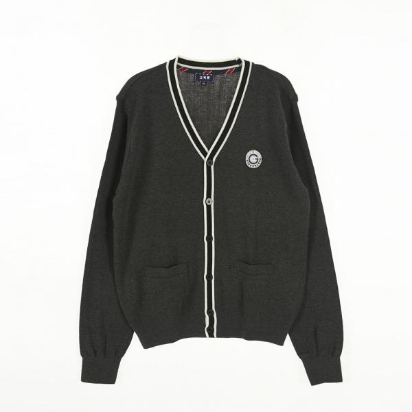 교복몰 (아울렛)화이트 블랙라인 진그레이 가디건 (경