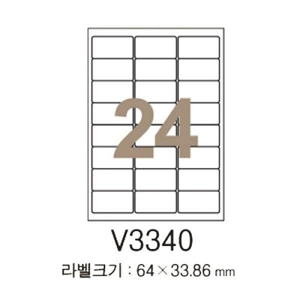 28000 V3340 100 우편발송라벨24칸100매