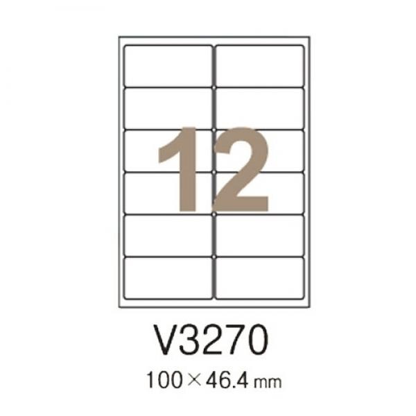 프린텍)V3270 100 우편발송라벨12칸100매