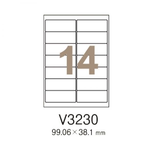 V3230 100 우편발송라벨14칸100매