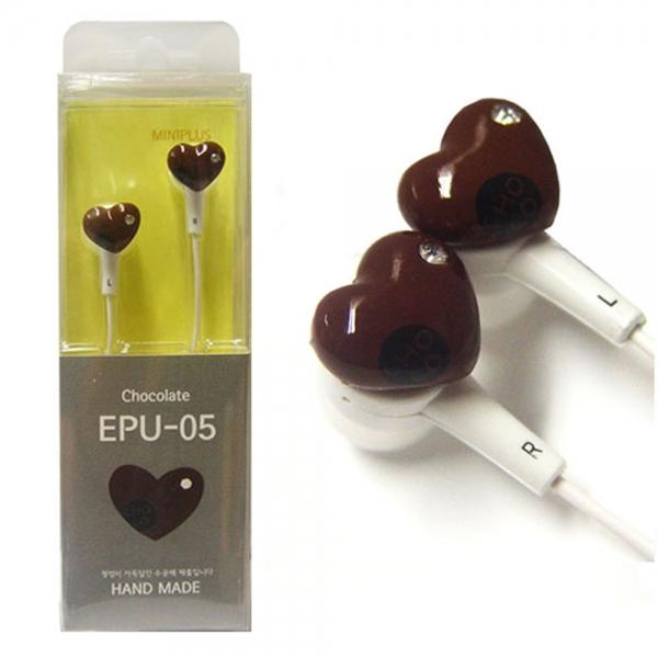 미니플러스 미니어처 스마트폰 이어폰 밀크초코 (EPU-05)