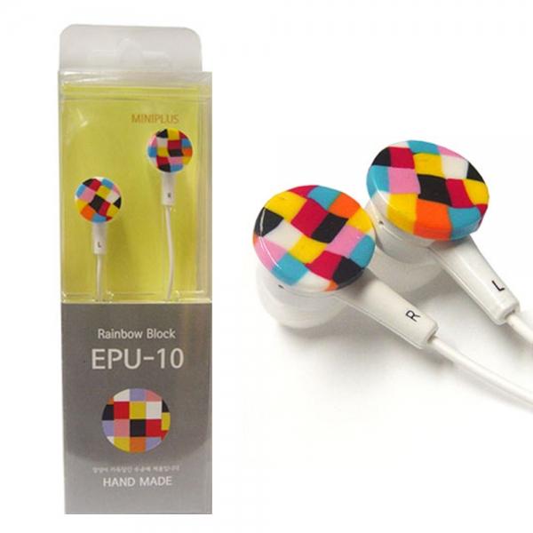 미니플러스 미니어처 스마트폰 이어폰 레인보우 (EPU-10)