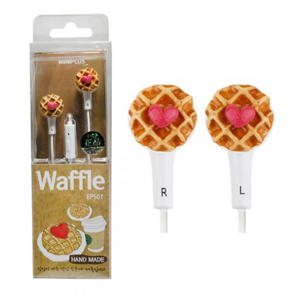 미니플러스 미니어처 스마트폰 이어폰 와플 하트 (EPS-01)