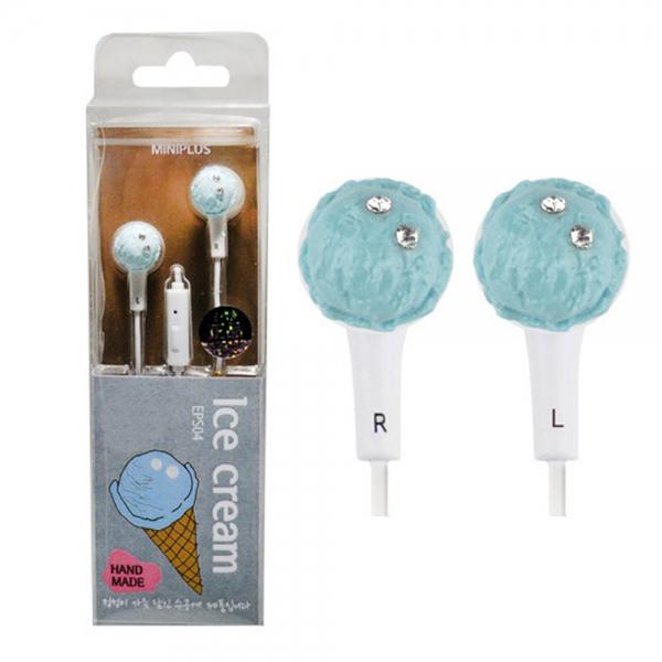미니플러스 미니어처 스마트폰 이어폰 아이스크림 블루 (EPS-04)