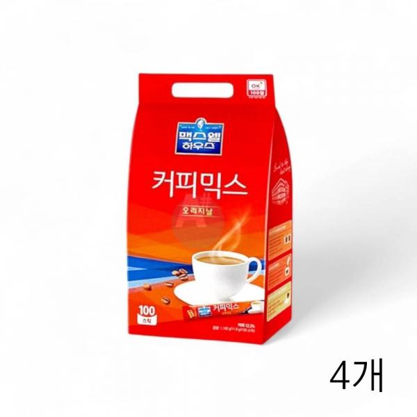 맥스웰하우스 커피믹스 1.2Kg (12gX100개) X 4개 대용량 인스턴트커피 파우더