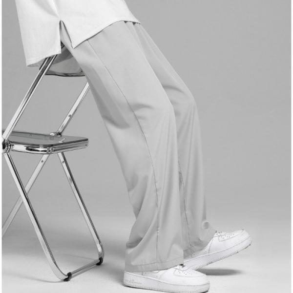 세미와이드핏 슬랙스 남성 쿨 밴딩 팬츠 MFNC-230009