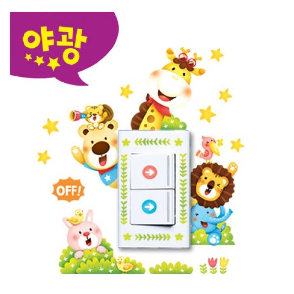 (스티커몰) 스위치콘센트코디 숲속동물 FDT-88002