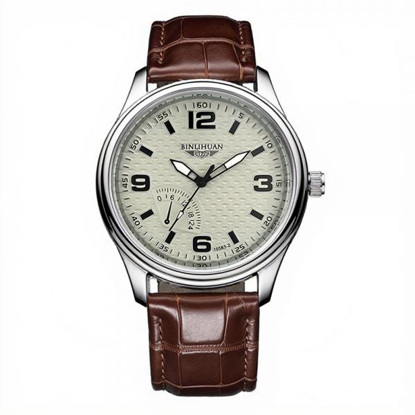 캐주얼 아날로그 정장 남성 남자 가죽 메탈 손목 시계