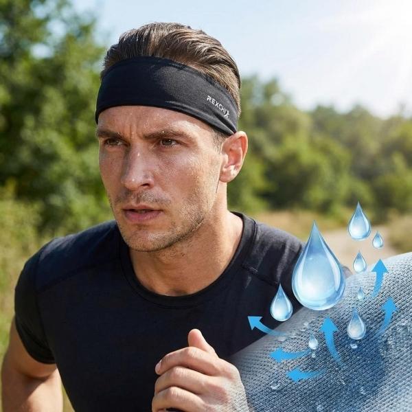 스포츠헤어밴드 땀 러닝  요가 흡수 헤드 운동 남자 여자 머리띠 - 도매풀