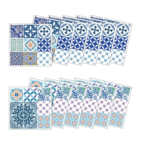 (스티커몰) 모던TILE12PCS 유러피언블루 GS-12701
