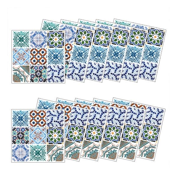 (스티커몰) 모던TILE12PCS 유러피언패턴 GS-12702