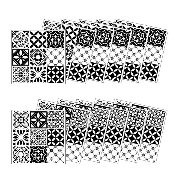 (스티커몰) 모던TILE12PCS 유러피언블랙 GS-12703