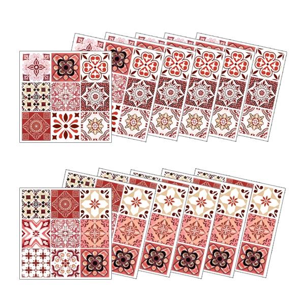 (스티커몰) 모던TILE12PCS 유러피언레드 GS-12706