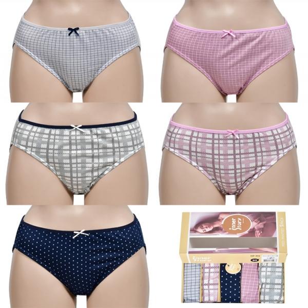 세련된 무늬와 패턴 봉제라인 미디 여성 삼각팬티