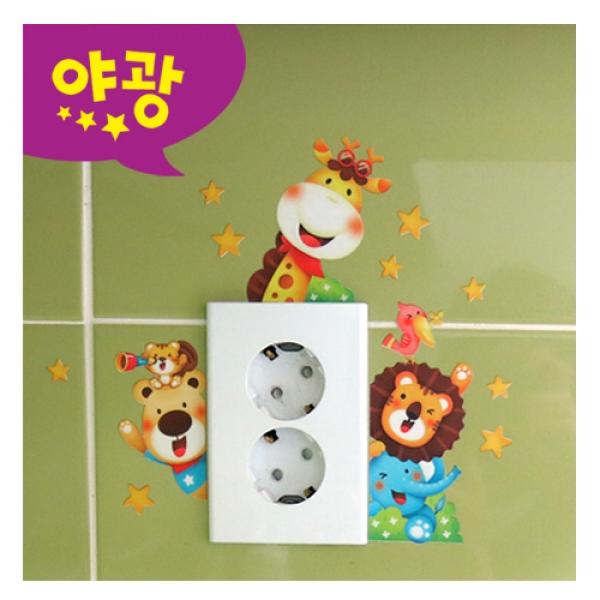(스티커몰) 야광스위치코디(2매) 숲속동물 NC-19