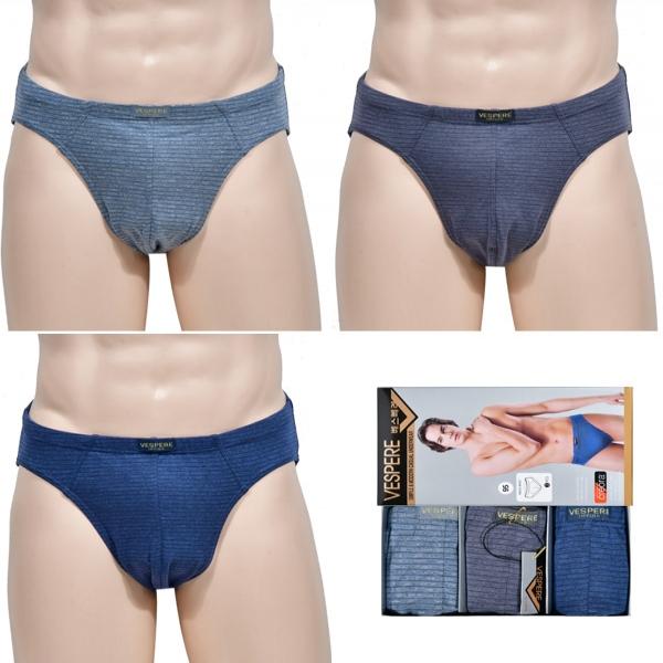 편안한 사방스판 활동성이 뛰어난 스트라이프 남성 삼각팬티 (3매입)