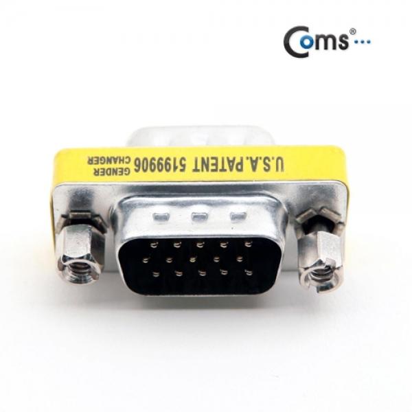 Coms 모니터 젠더 15Pin VGA 연장 D-SUB RGB 3열 GOLD Metal VGA M to VGA M BG288