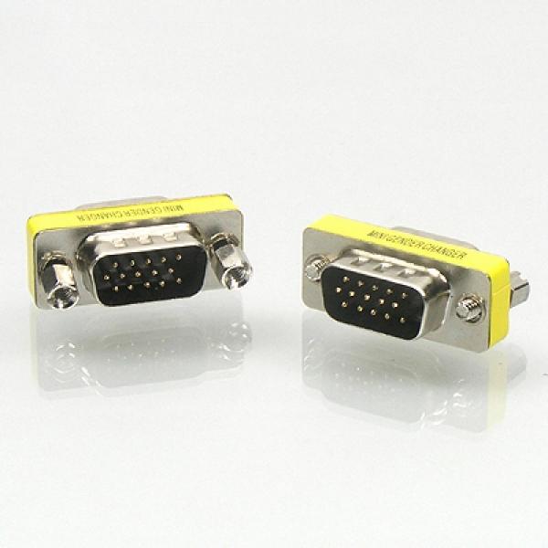 Coms 모니터 젠더 15Pin VGA 연장 D-SUB RGB 3열 GOLD Metal VGA M to VGA M G0681