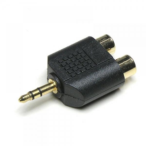 Coms 스테레오 RCA 젠더 Y형 3.5mm 스테레오 to 2RCA F G0388