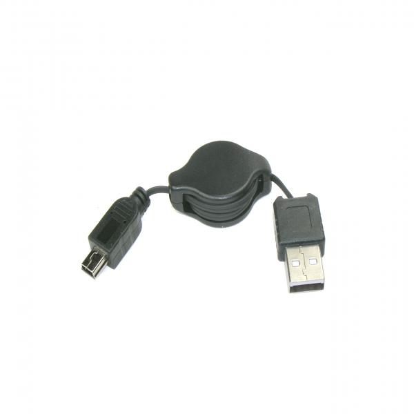 Coms USB Mini 5Pin 자동감김 케이블 70cm Mini 5P(M) USB 2.0A(M) 미니 5핀 C3416