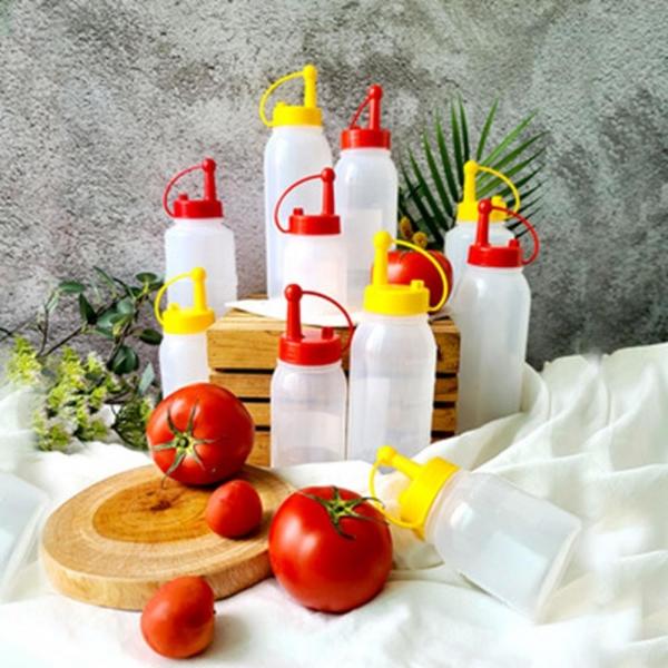 뚜껑마개 왕대형 투명케찹병 750ml-색상랜덤발송