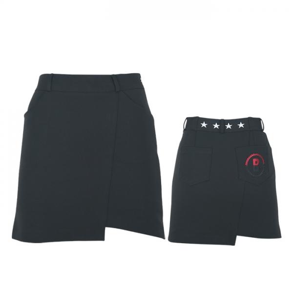 페라어스 여성 언발란스 블랙 골프스커트 ASBU4106F0