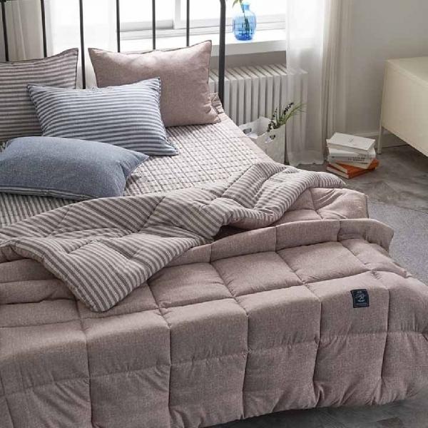 밀크 세미마이크로 차렵이불 카페트 베개커버 브라운 S Q