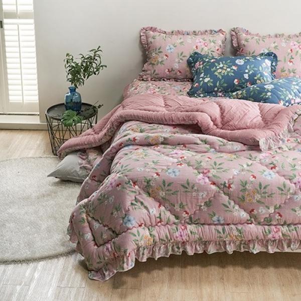 꽃분이 모달 차렵이불 카페트 베개커버_핑크 Q