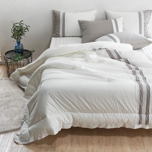 캐리 고밀도 워싱 면 차렵이불 카페트 베개커버_화이트 Q