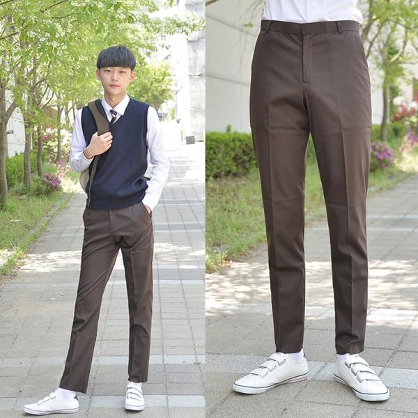 교복몰 스판 밤색 교복바지(남자)