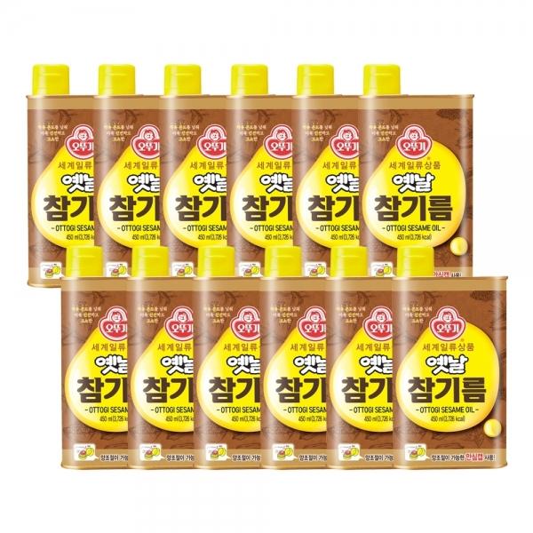 옛날참기름(캔) 450ML 12개