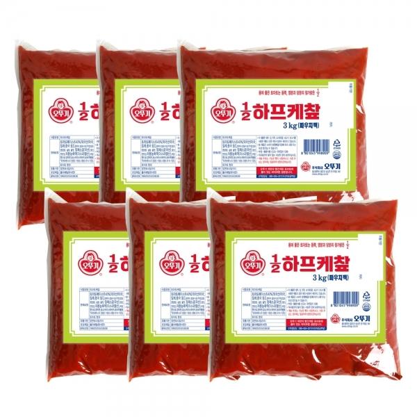 하프케찹(파우치) 3KG 6개