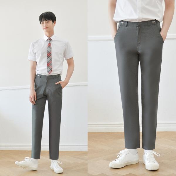 교복몰 [하복][허리조절] 진그레이 교복바지(남자)