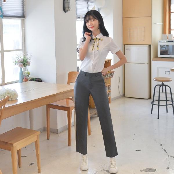 교복몰 [하복] 스판 진그레이 교복바지(여자)