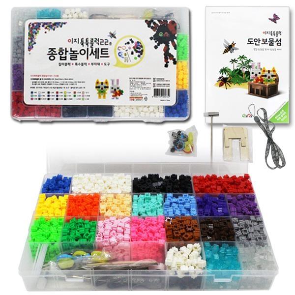 글로벌이지 툭툭블럭 22종 종합놀이세트 (도안북 포함)