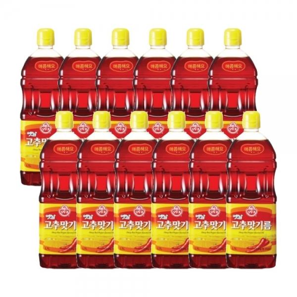 옛날 고추맛 기름 PET 1.5L 12개