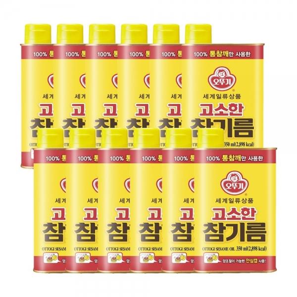 고소한 참기름(캔) 350ml 12개