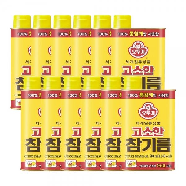 고소한 참기름(캔) 500ml 12개