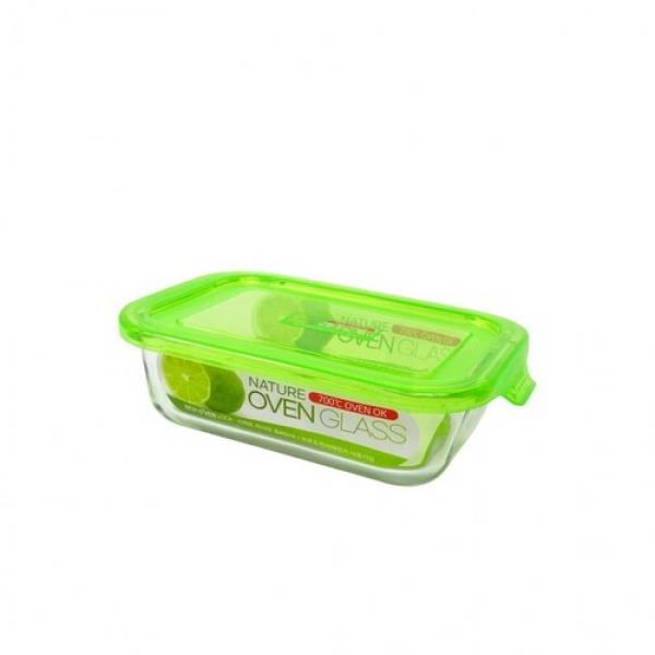 뉴오븐글라스 스마트 직사각 640ml 오븐용기 밀폐용기 내열유리 전자레인지