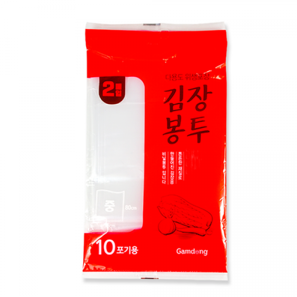감동 김장봉투 중형2매 10포기용 55x80cm 김장비닐 김장비닐봉투